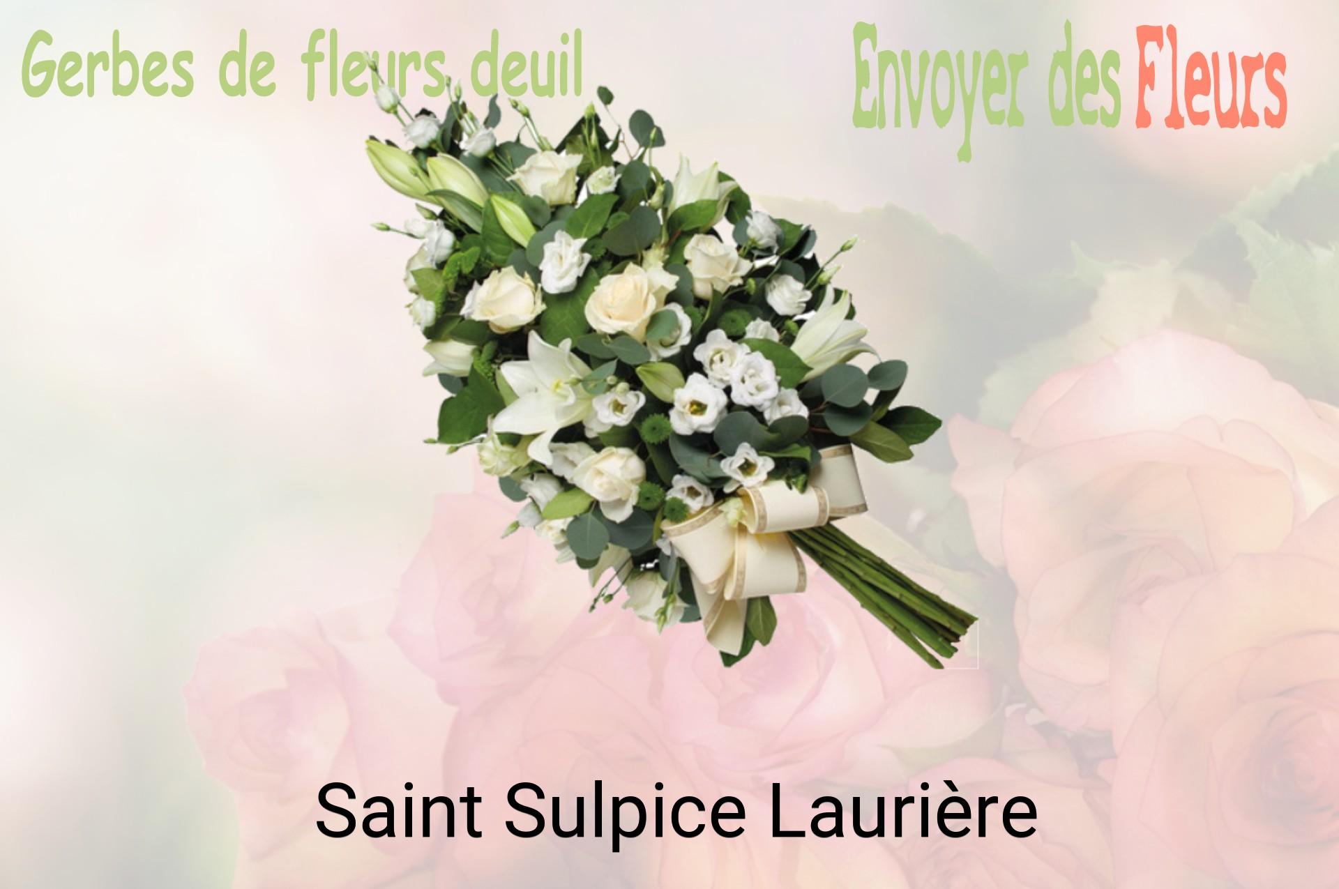 Gerbe de fleurs de deuil livrée à Saint-Sulpice-Laurière